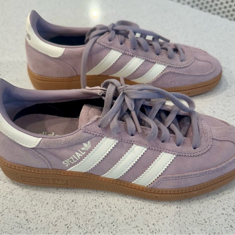 Adidas Spezial Lavender and White Sneakers
